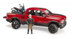 02502 - BRUDER - PICKUP DODGE RAM 2500 WAGON Z MOTOCYKLEM DUCATI