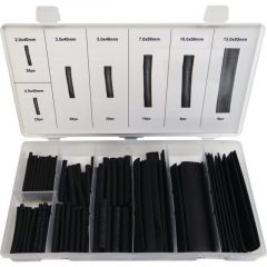 1234761 - TECHNI-POWER - ZESTAW 127 CZARNYCH TULEJEK TERMOKURCZLIWYCH 2 DO 13 MM