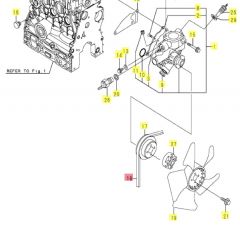 171001-42290 - YANMAR - PASEK KLINOWY WENTYLATORA CHŁODNICY SV22 A35.5