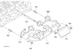 1A09112360 - KUBOTA - USZCZELKA KOLEKTORA WYDECHOWEGO