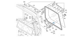 3C59170550 - KUBOTA - SZYBA KABINY TYLNA UCHYLNA 3C591-70550
