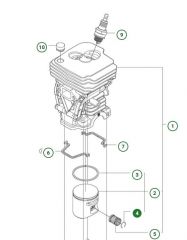 544211301 - HUSQVARNA - PIERŚCIEŃ SPRĘŻYNUJĄCY TŁOKA