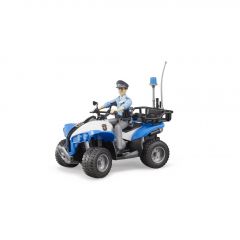 63010 - BRUDER - ZABAWKA QUAD POLICYJNY Z FIGURKĄ POLICJANTA