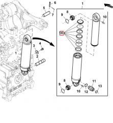 AL208001 - JOHN DEERE - ZESTAW USZCZELNIACZY SIŁOWNIKA PODNOŚNIKA