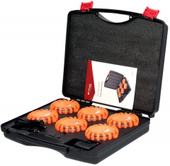 LA800021 - KRAMP - ZESTAW 6 LAMP OSTRZEGAWCZYCH W WALIZCE FLARY OFFROAD